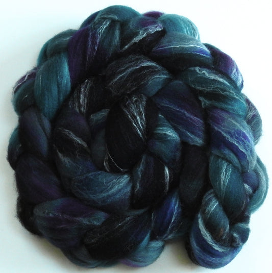 The Raven - Glazed Solid (6 oz) -Fusion Series- Targhee/silk/ bamboo (80/10/10)
