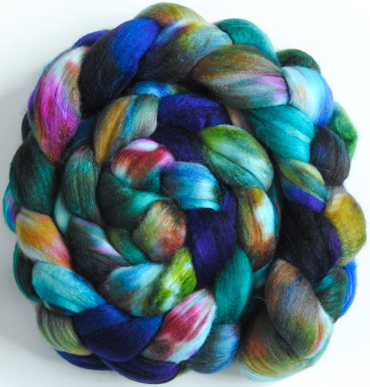 Birds of a Feather -Batt in a Braid #61 - Ultrafine Merino (14 micron)/ Tussah silk/ Cashmere (60/25/15)