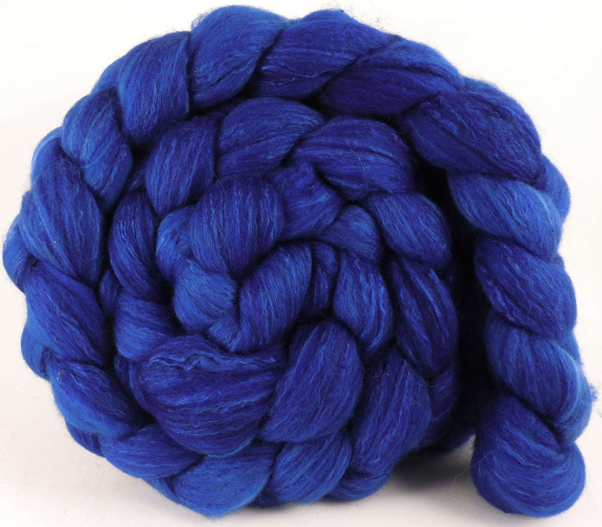 Hand dyed top for spinning - Scilla - (5.4 oz) Organic Polwarth / Tussah silk (80/20) - Inglenook Fibers