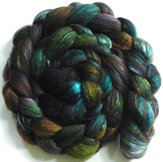 Entish (5.6 oz) -Fusion Series - Batt in a Braid #7 - Polwarth/ Manx / Mulberry silk/ Firestar (30/30/30/10)