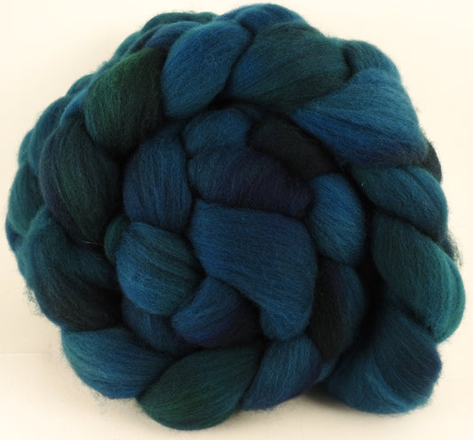 Hand dyed top for spinning -Maelstrom- (5.4 oz.) Organic Polwarth - Inglenook Fibers