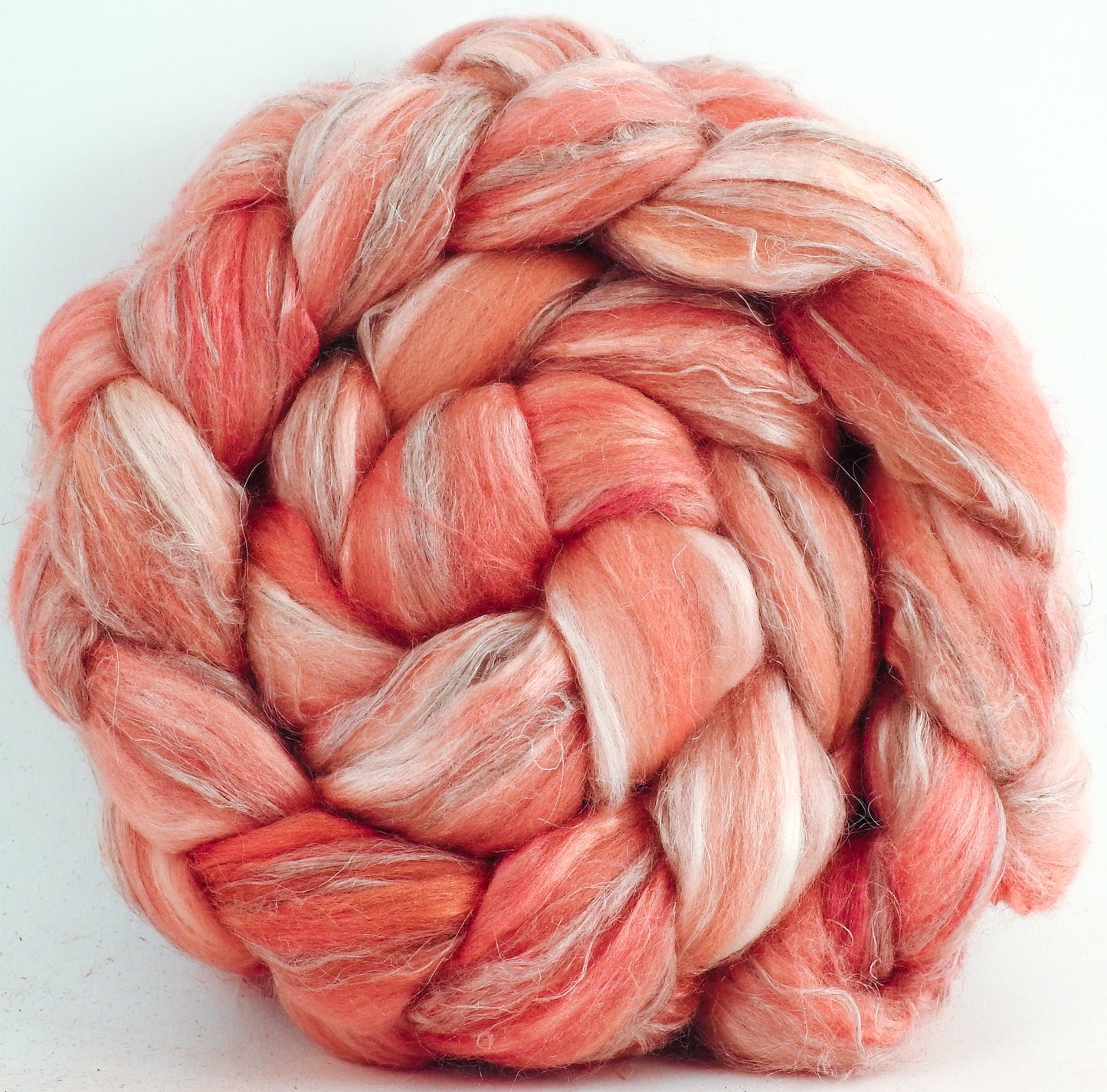 Pink Grapefruit - Merino/ Tussah Silk/ Natural Flax (50/25/25) -4.1 oz.