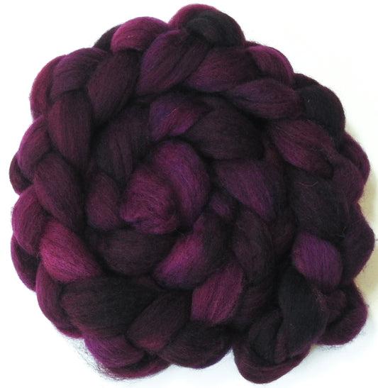 Aubergine- Batt in a Braid #43 -(5.4 oz.) - Dorset/Cheviot/Kid Mohair (60/20/20)