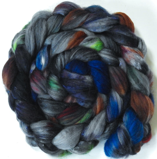 Banksy (5.6 oz) -Fusion Series- Batt in a Braid #5 - Merino/ Camel/ silk/ faux cashmere/ firestar (25/25/25/12/12)