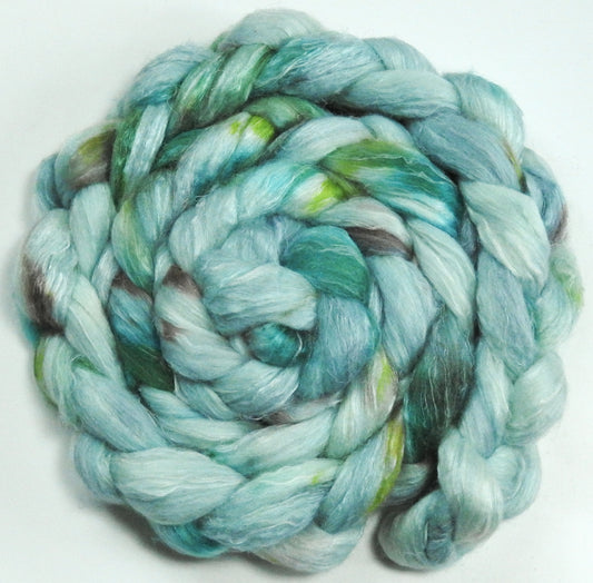 Tailwind -Glazed Solid- Batt in a Braid #3 - Polwarth/ Tussah Silk/ Flax (40/40/20)