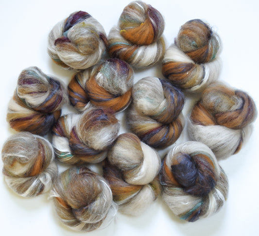 Caracal - NON-Sparkle Sticklebatts (3.8 oz) -  Cotswold/CVM X fleece; merino, silk, noil