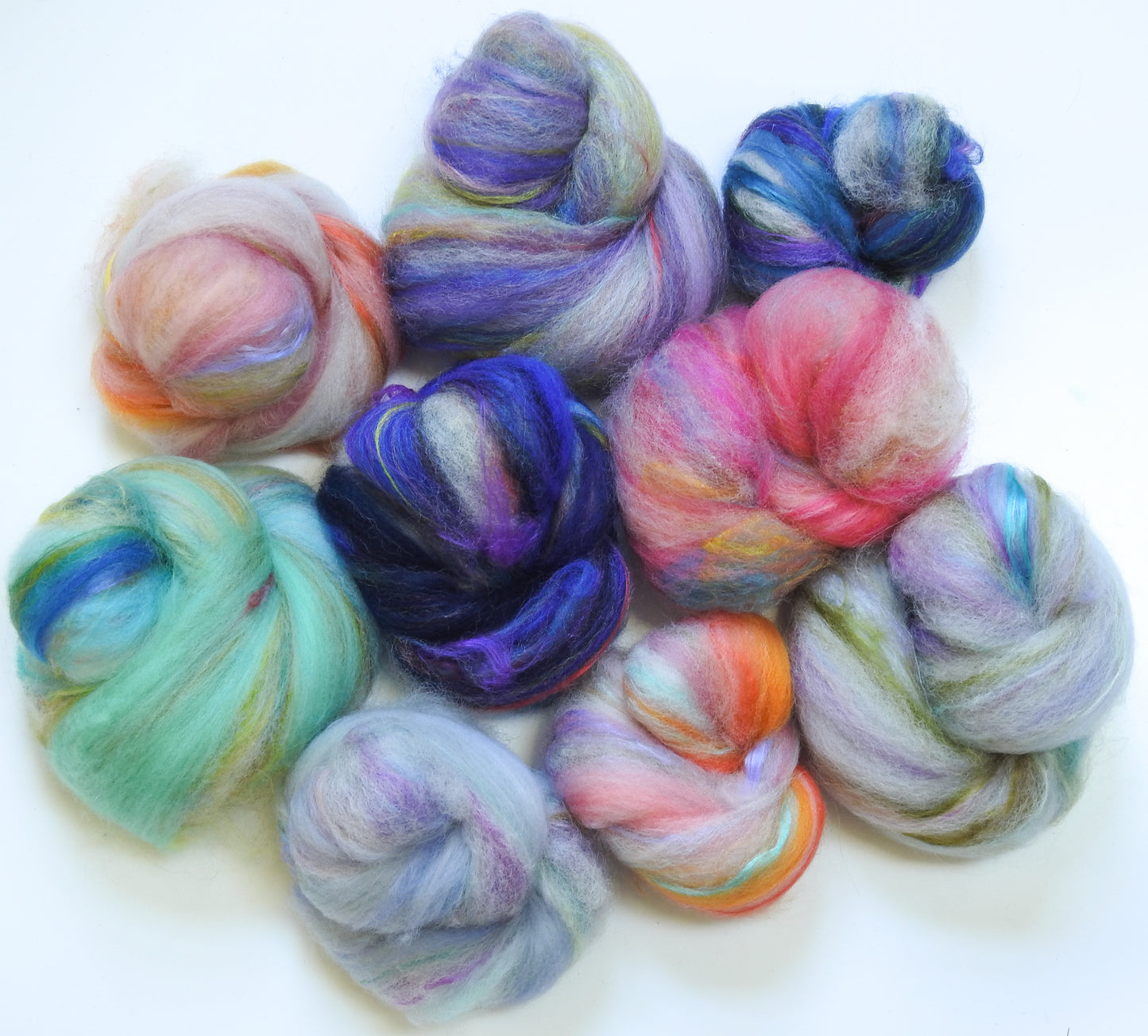 Whale of a Tale -NON-Sparkle Sticklebatts (4.3 oz) - 25% Corriedale fleece; merino, polwarth, silk, bamboo, alpaca, ramie