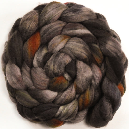 Morel (5.4 oz) Glazed Solid - Organic Polwarth / Mulberry Silk (80/20)