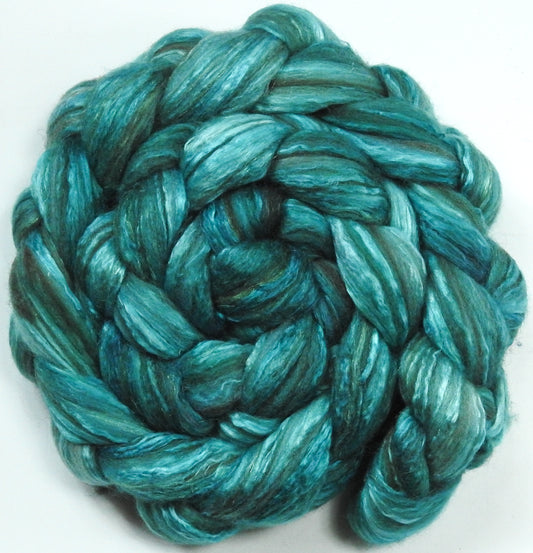 Faience (5.5 oz) - Batt in a Braid #7 - Polwarth/ Manx / Mulberry silk/ Firestar (30/30/30/10)