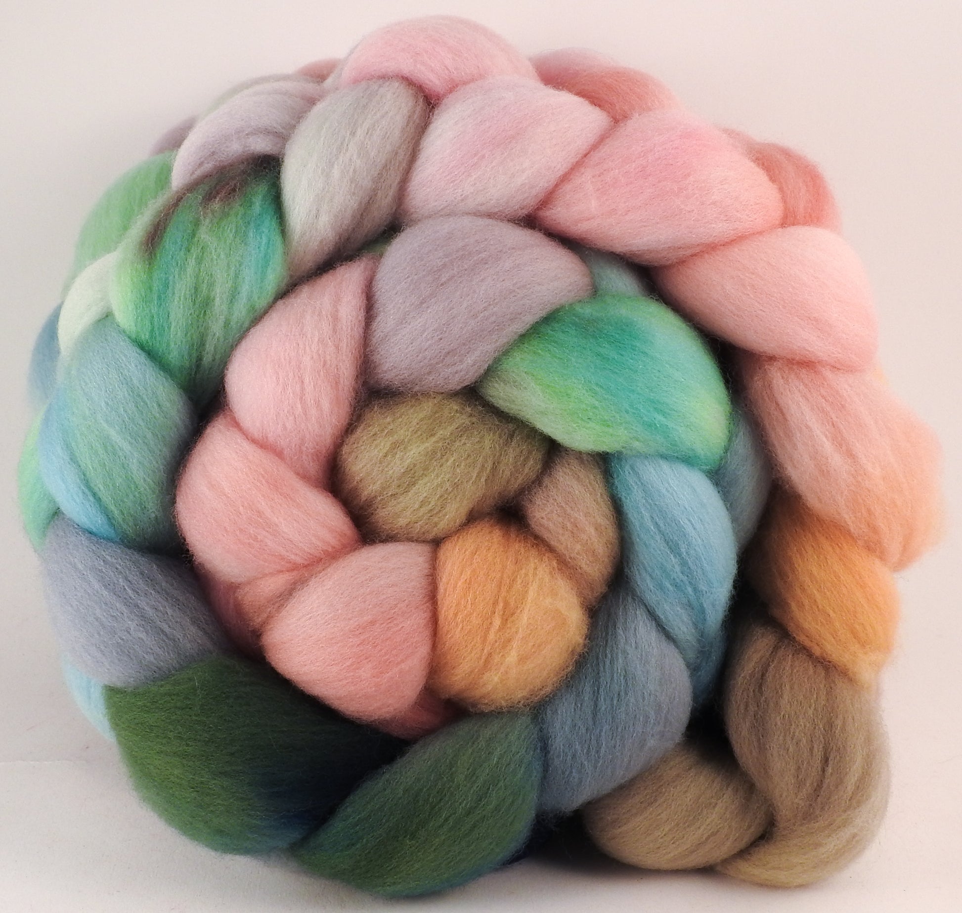 Hand dyed top for spinning - Shabby Chic - (5.3 oz.) Organic Polwarth - Inglenook Fibers