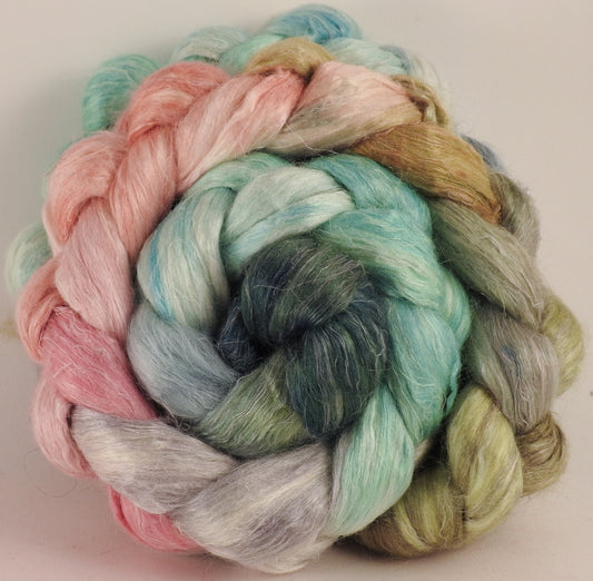 Tussah Silk / flax roving (65/35)- Shabby Chic - Inglenook Fibers