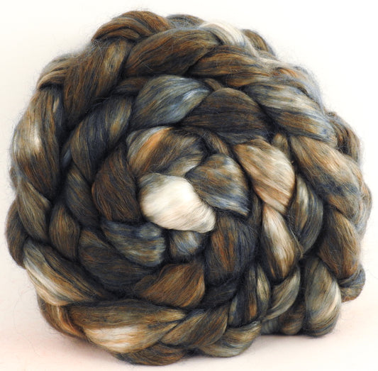 Smoke - Wensleydale/ Mulberry silk roving (65/35) - (5.6 oz.)