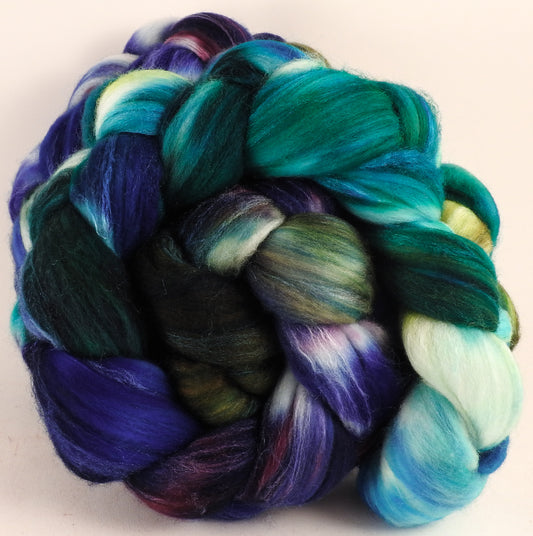 Batt in a Braid #35  - Aruba (5.3 oz.) - Sw Merino (18.5 mic) /Merino (18.5 mic) / Tussah Silk (40/40/20) - Inglenook Fibers