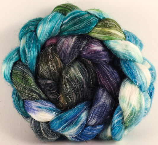 Tussah Silk / flax roving (65/35)- Aruba (4.5 oz) - Inglenook Fibers