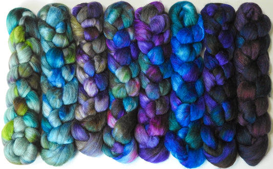 Ode to Hydrangeas Gradient Braid Set - Fusion Series- Andes Wool / baby alpaca / silk (50/25/25)