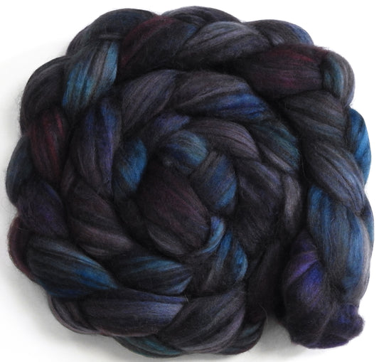 The Raven - Glazed Solid (6 oz)- 18.5 mic merino/ camel/ brown alpaca/ mulberry silk/ (40/20/20/20)