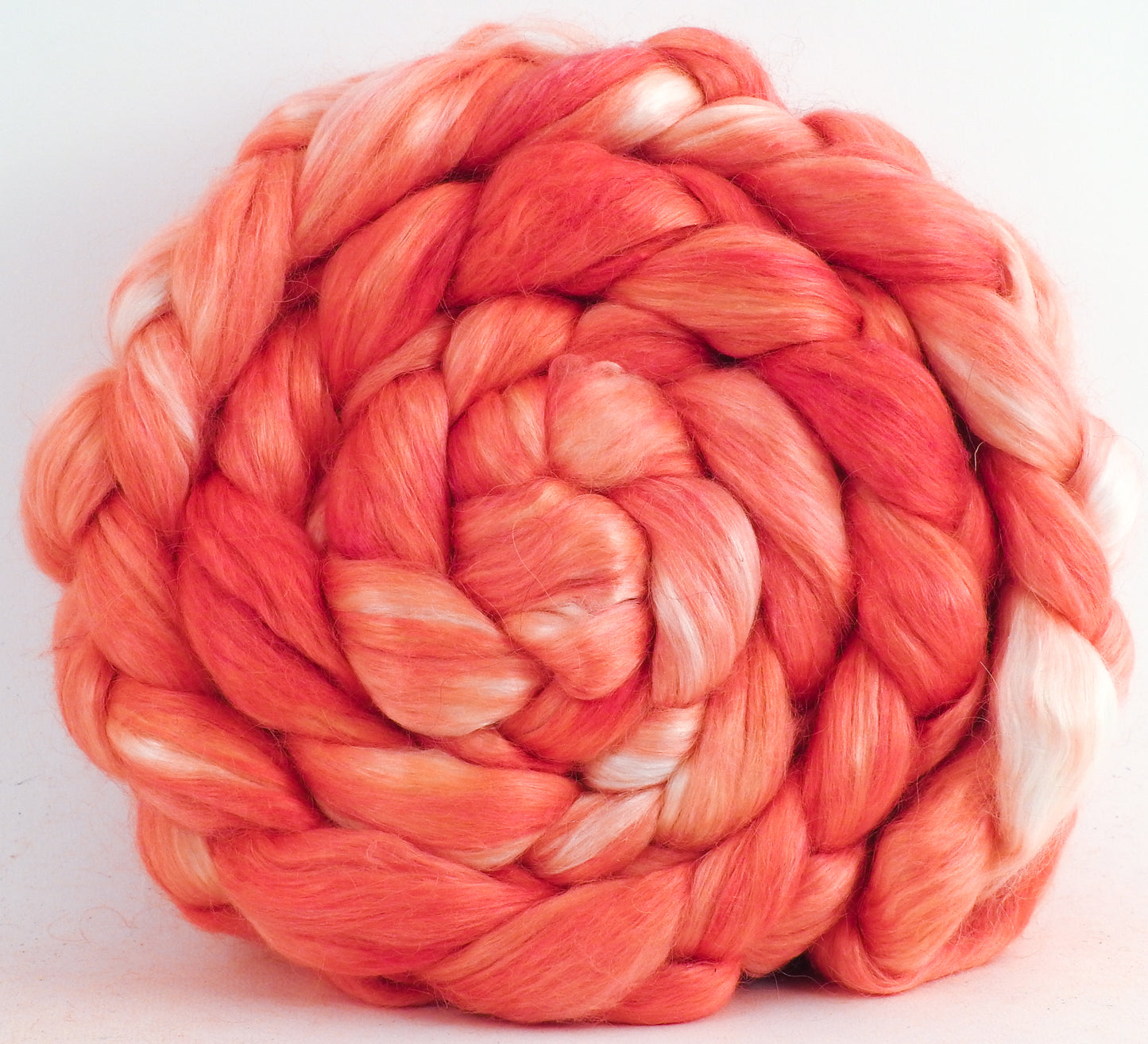 Flamingo - Wensleydale/ Mulberry silk roving (65/35)