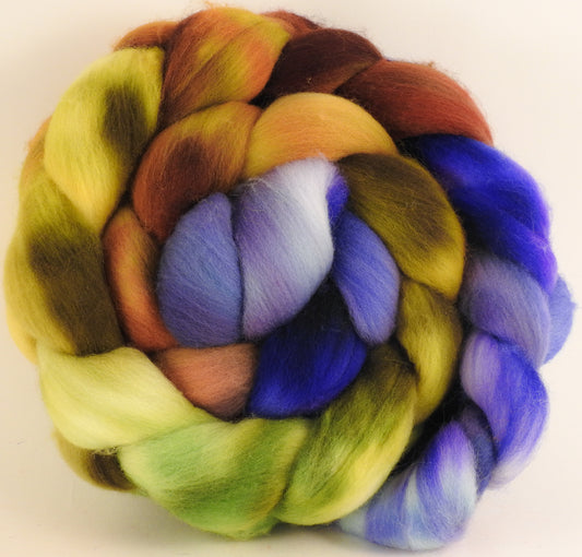 Hand dyed top for spinning - Toulouse - (5.2 oz.) Organic polwarth - Inglenook Fibers