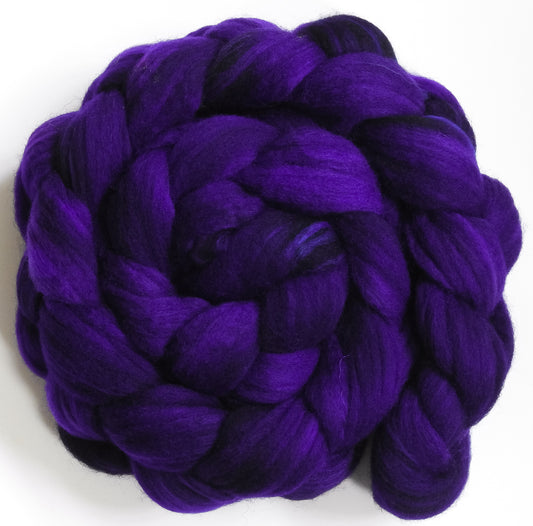 Purple Prose (5.2 oz) Batt in a Braid #60- Southdown/ Bfl/ Bio-nylon (50/25/25)