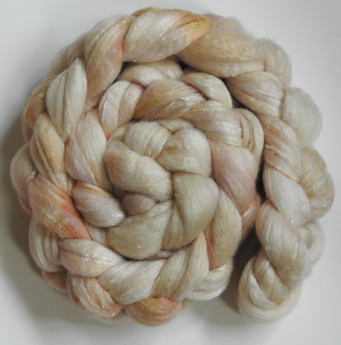 Shortbread - Batt in a Braid #49- Polwarth/Silk/ Tweed (50/25/25)