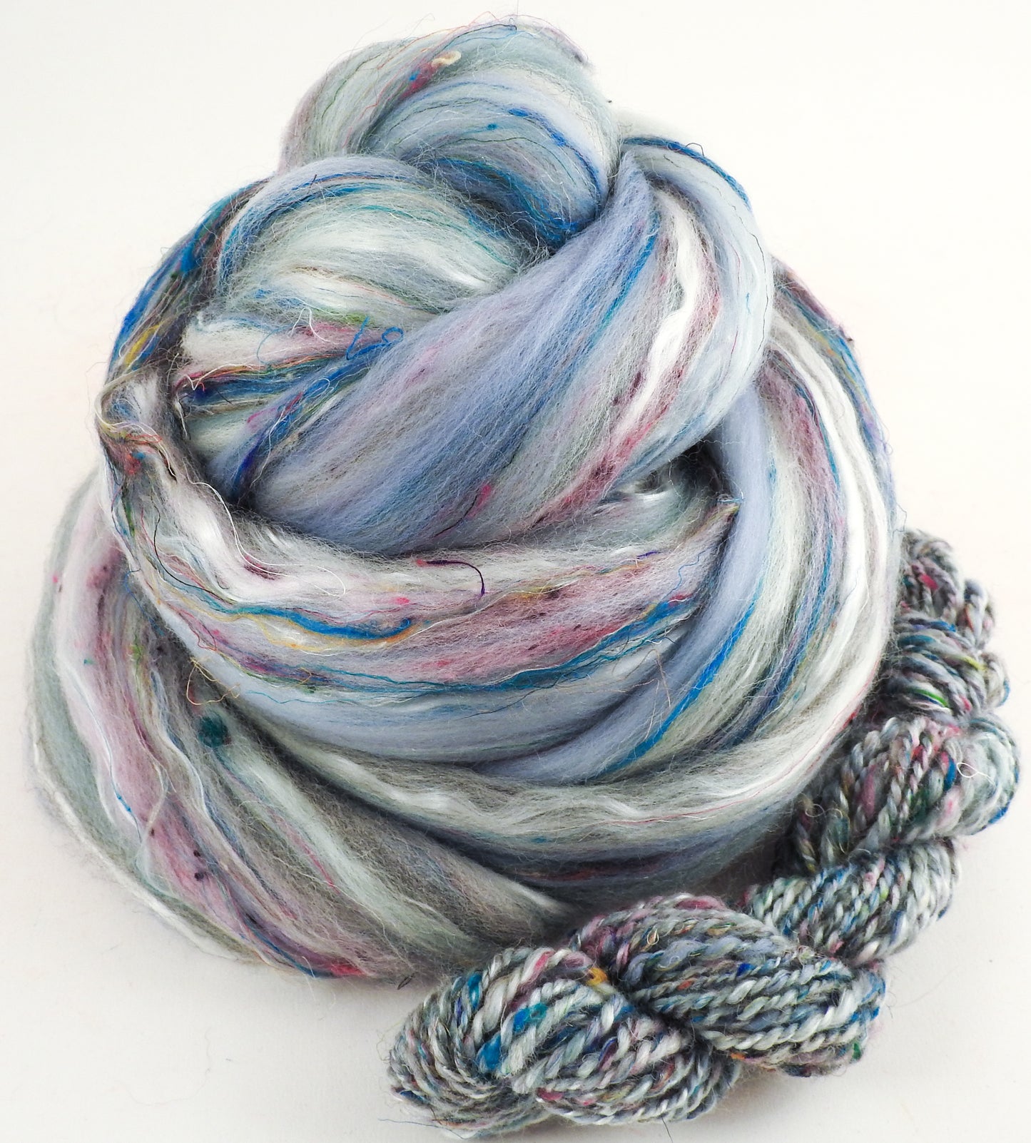 Grey Havens - Merino/Shetland/Sari and Mulberry silks/Tweed Blend (40/25/25/10)