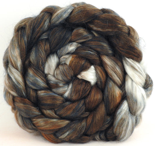 Smoke - Wensleydale/ Mulberry silk roving (65/35)