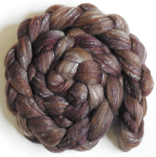 Driftwood (5.7 oz)- Batt in a Braid #49- Polwarth/Silk/ Tweed (50/25/25)