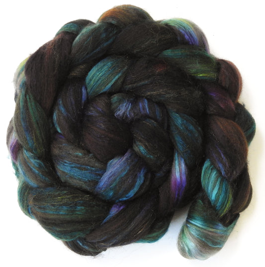 Entish - Fusion Series -( 5.7 oz.) Batt in a Braid #7 - Polwarth/ Manx / Mulberry silk/ Firestar (30/30/30/10)