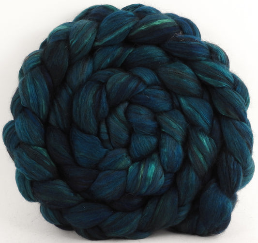 Maelstrom - Batt in a Braid #9 - Superfine Merino/ Mulberry Silk / Black Alpaca (50/40/10)