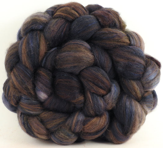 Espresso - Batt in a Braid #5 - Merino/ Camel/ silk/ faux cashmere/ firestar (25/25/25/12/12)