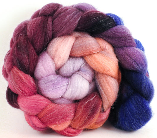 Sweet Peas (5.3 oz) - Batt in a Braid #50 - Cheviot /Falkland /Tencel (70/15/15)