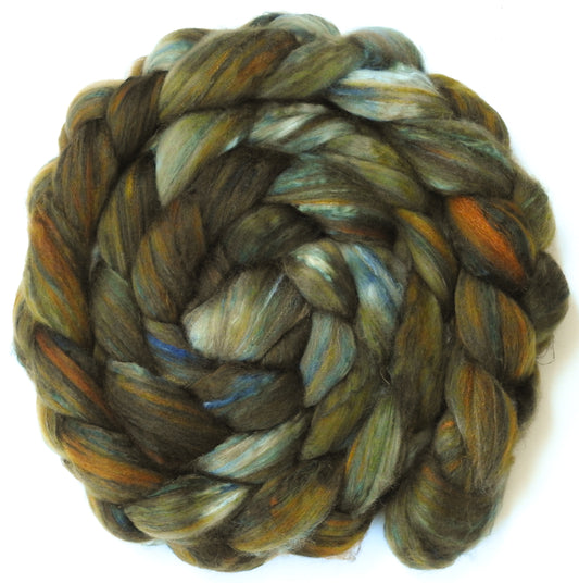Bracken (5.5 oz)- Batt in a Braid #5 - Merino/ Camel/ silk/ faux cashmere/ firestar (25/25/25/12/12)