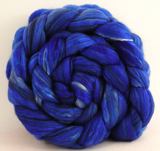 Bristol Glass (4.2 oz) - Batt in a Braid #9 - Superfine Merino/ Mulberry Silk / Black Alpaca (50/40/10)