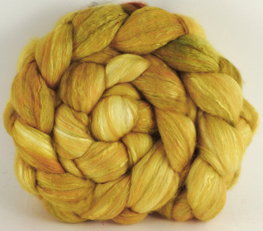 Batt in a Braid #5 - Sunshine - (5.2 oz.) Merino/ Camel/ silk/ faux cashmere/ firestar (25/25/25/12/12) - Inglenook Fibers