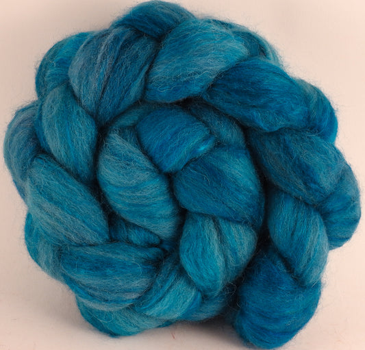 Batt in a Braid #44- Poseidon (5.3 oz) - Southdown/Tussah Silk/Kid Mohair (65/25/10) - Inglenook Fibers