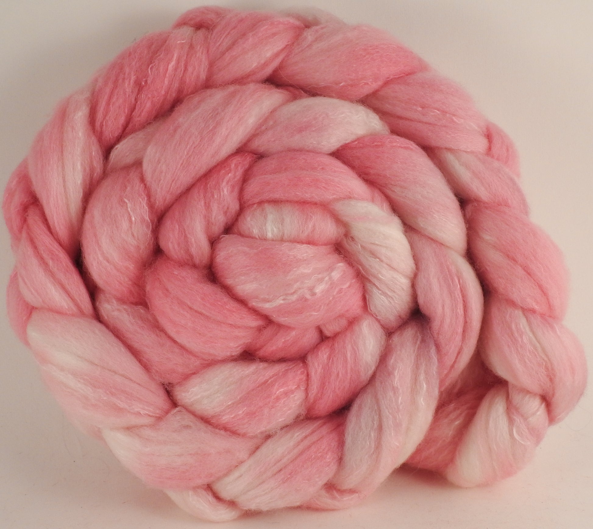 Hand dyed top for spinning -Reveille- (5.4 oz) Organic Polwarth / Tussah silk (80/20) - Inglenook Fibers