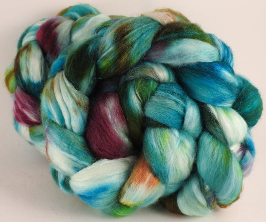 Batt in a Braid #44- Aquarium - Southdown/Tussah Silk/Kid Mohair (65/25/10) - Inglenook Fibers