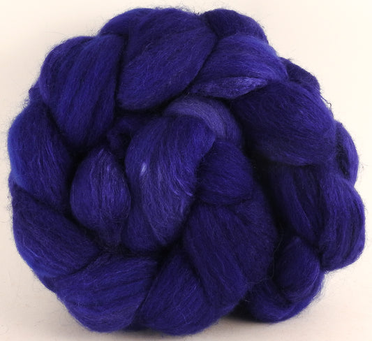 Batt in a Braid #44- Lapis (5.6 oz) - Southdown/Tussah Silk/Kid Mohair (65/25/10) - Inglenook Fibers