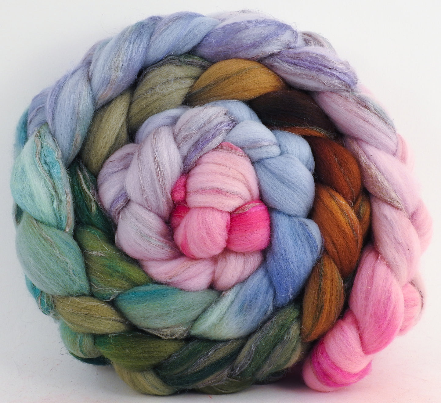 Beach Roses - ( 6.3 oz) Merino/Tussah Silk/ Natural Flax (50/25/25)-