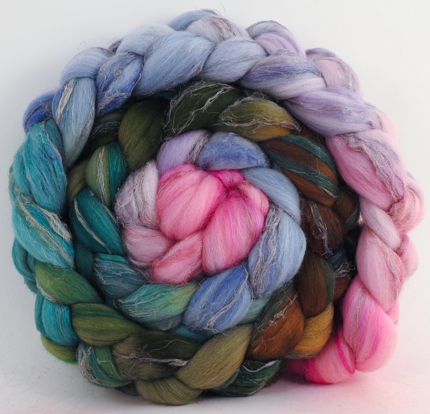 Beach Roses - ( 6.3 oz) Merino/Tussah Silk/ Natural Flax (50/25/25)-