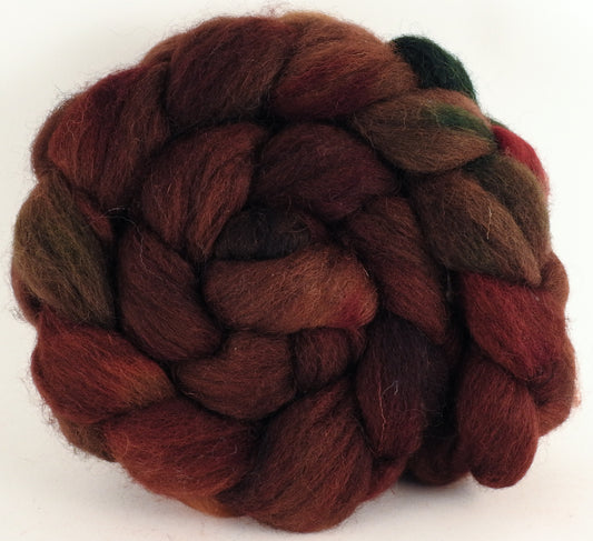 Batt in a Braid #43 - Moroccan Leather -A (5.4 oz.) - Dorset/Cheviot/Kid Mohair (60/20/20) - Inglenook Fibers