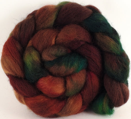 Batt in a Braid #43 - Moroccan Leather-B (5.4 oz.) - Dorset/Cheviot/Kid Mohair (60/20/20) - Inglenook Fibers