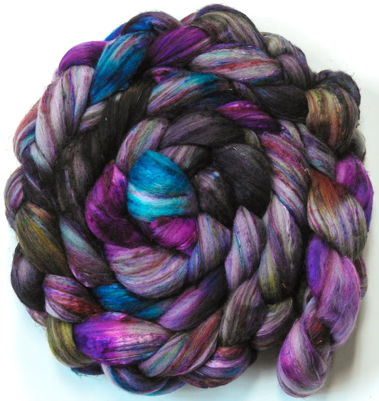 Retro (5.8 oz) - Batt in a Braid #39  - Falkland Merino/ Mulberry Silk / Sari Silk (50/25/25)