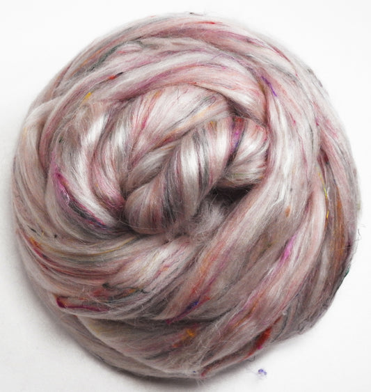 Petal - Custom Blended Top- Merino/ Rambouillet/  Silk/ Baby Alpaca /Sari Silk(25/25/25/15/10)