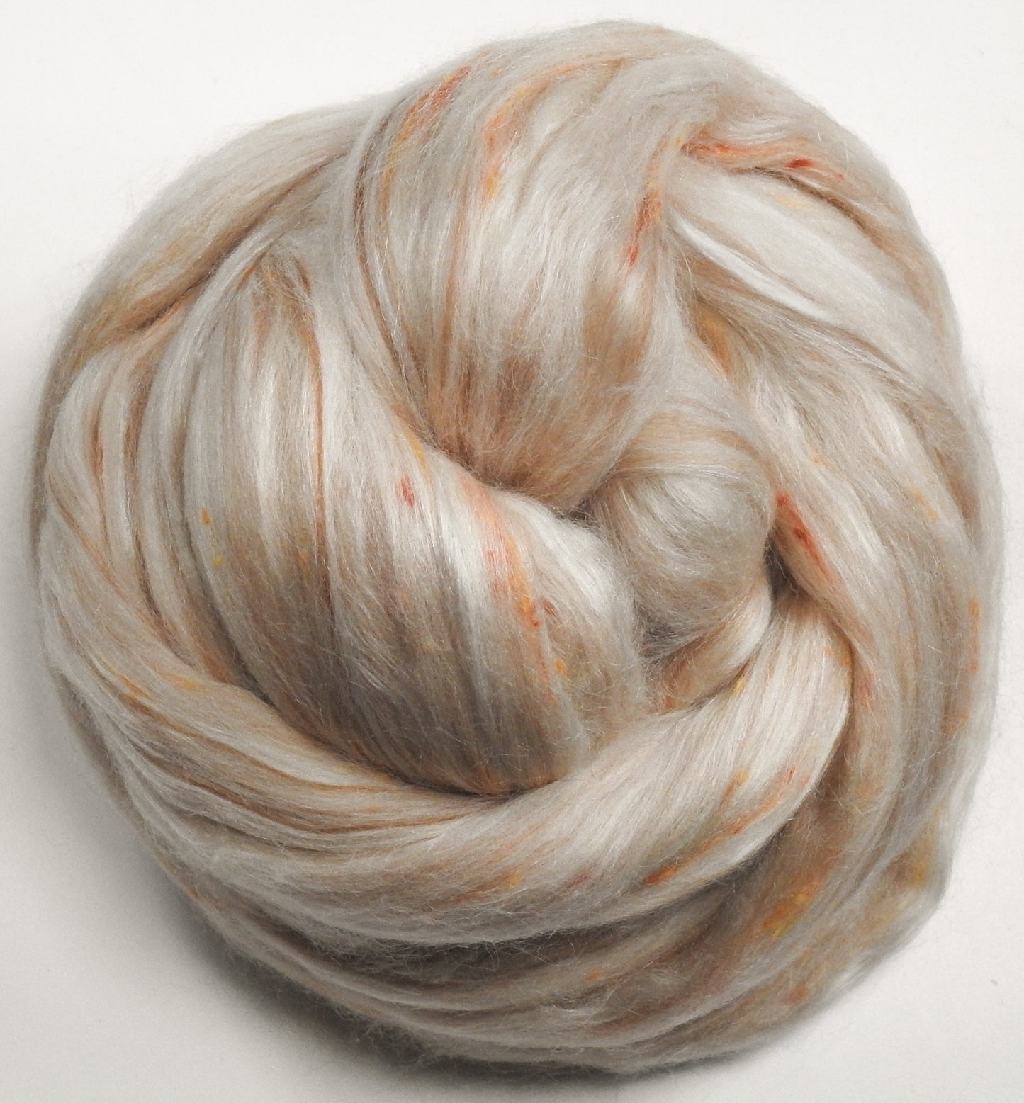 Spore - Custom Blended Top- Merino/ Rambouillet/ Silk/ Baby Alpaca /Tweed Blend(25/25/25/15/10)