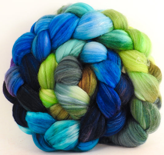 Water Pixie- Batt in a Braid #35 - Sw Merino (18.5 mic) /Merino (18.5 mic) / Tussah Silk (40/40/20)