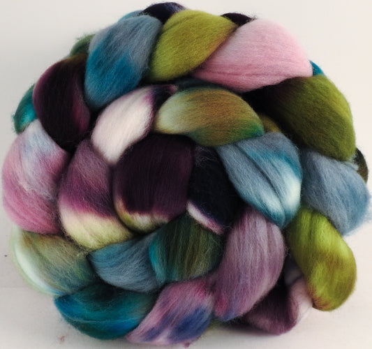 Hand dyed top for spinning -Bramble -(5.2 oz.) Organic Polwarth - Inglenook Fibers