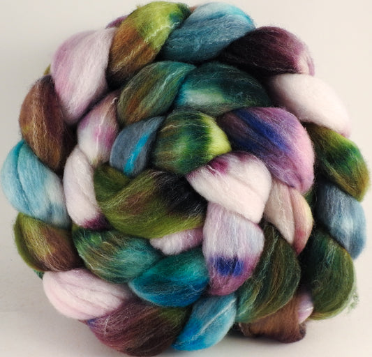 Hand dyed top for spinning - Bramble - (5.4 oz.) Targhee/silk/ bamboo ( 80/10/10) - Inglenook Fibers