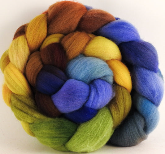 Hand dyed top for spinning - Toulouse ( lite )- (5.2 oz.) Organic Polwarth - Inglenook Fibers