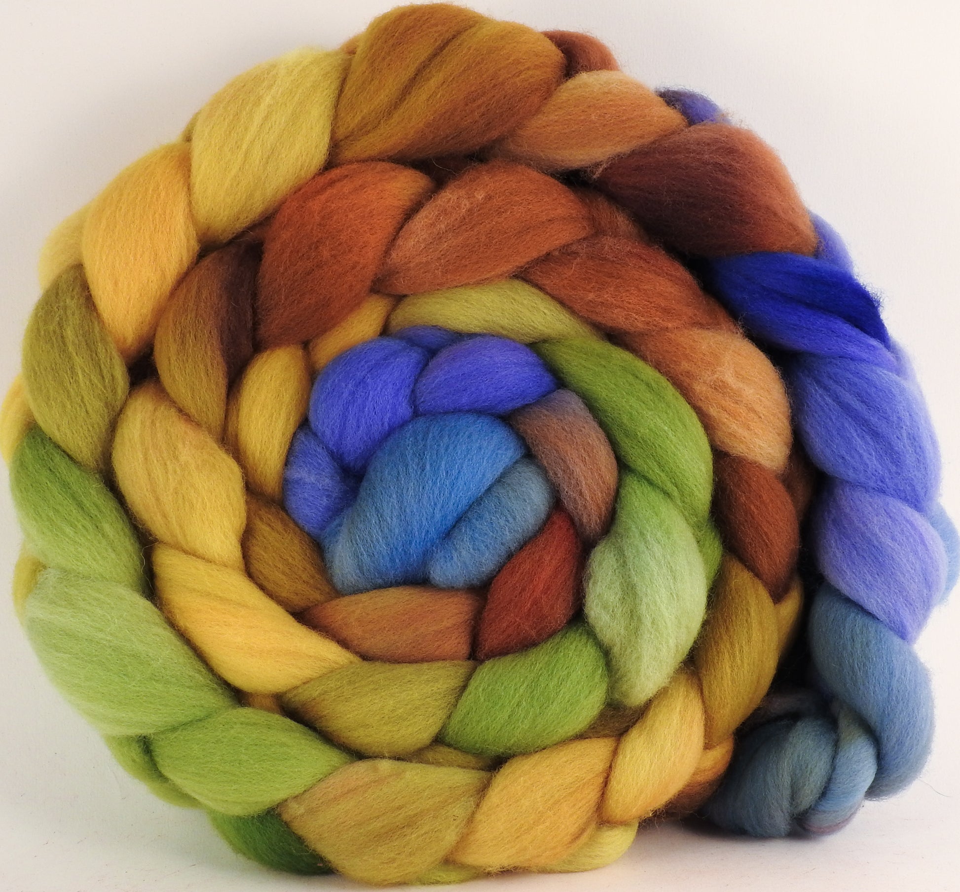 Hand dyed top for spinning - Toulouse ( lite )- (5.2 oz.) Organic Polwarth - Inglenook Fibers
